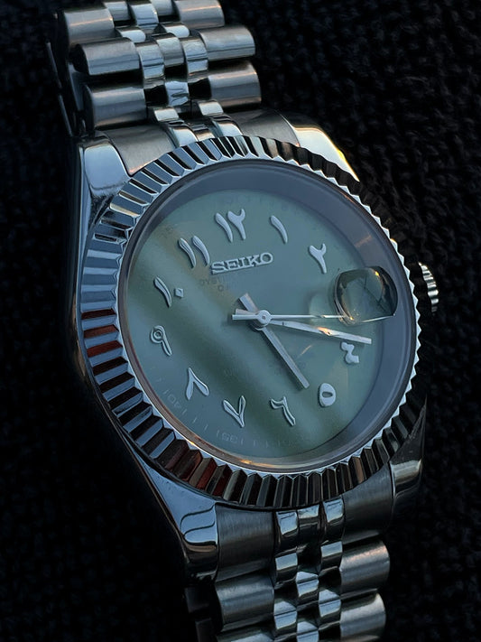 Seiko Mod - Arabic Dial Vert Olive