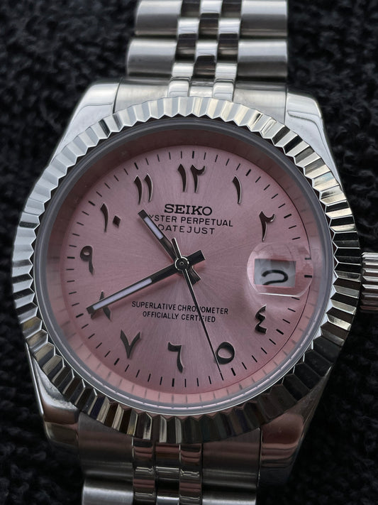 Seiko Mod - Arabic Dial Rose